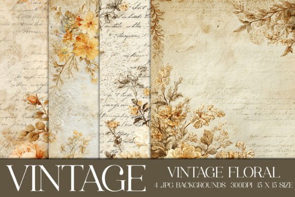 Download Vintage Floral Backgrounds, S5 - Premium Resources