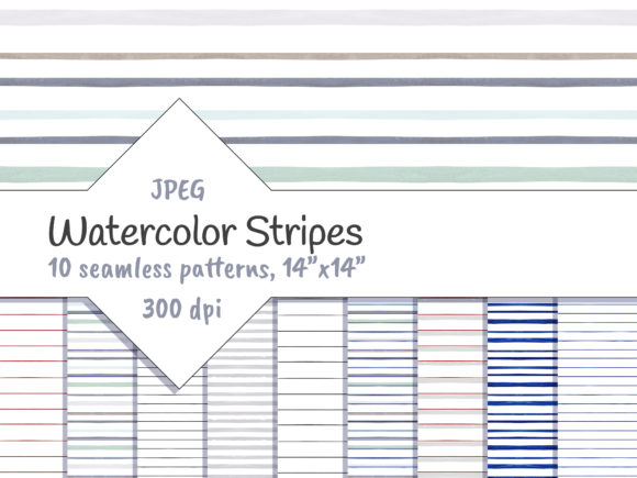 Download Watercolor Horizontal Stripes Digital - Horizontal stripes Collection