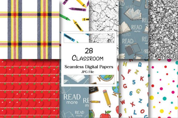 Download Classroom Digital Paper Bundle - Classroom digital paper Collection